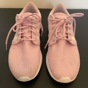 Adidas Cloudfoam QT Racer Running Shoes Women’s SZ 10 Pink with White Strips
